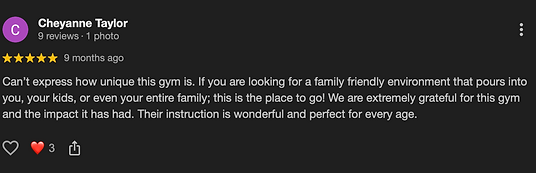 Google review by Cheyanne Taylor